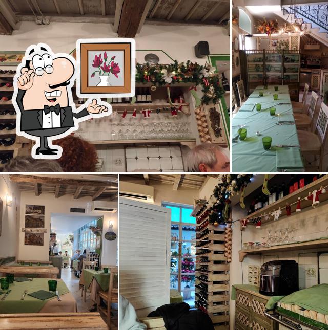 Gli interni di Osteria Del Cavolo