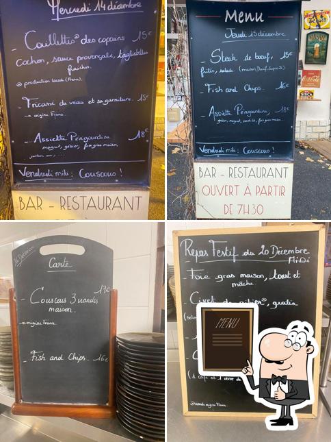 Bistrot Le 40 Restaurant offre un tableau affichant le menu