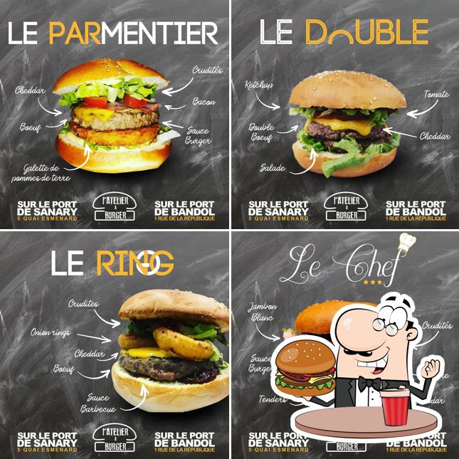 Commandez un hamburger à L'Atelier à Burger