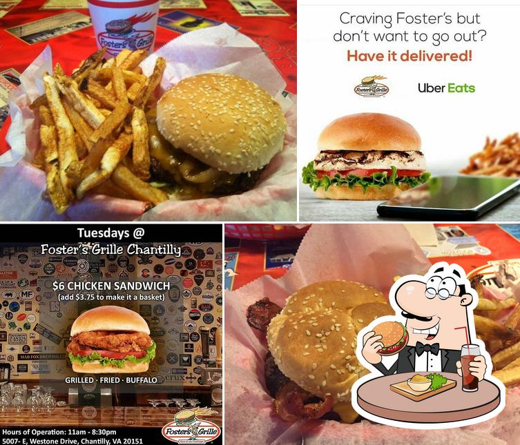 Try out a burger at Foster's Grille