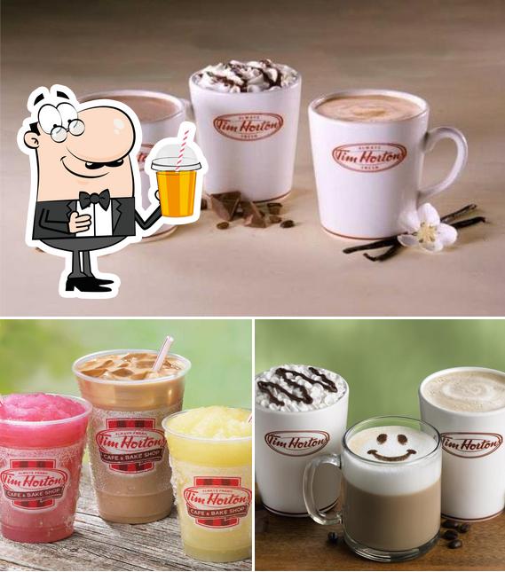 Enjoy a beverage at Tim Hortons