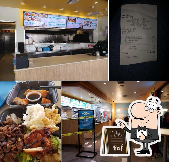 Ono Hawaiian Bbq Valley Blvd In Fontana Restaurant Menu And