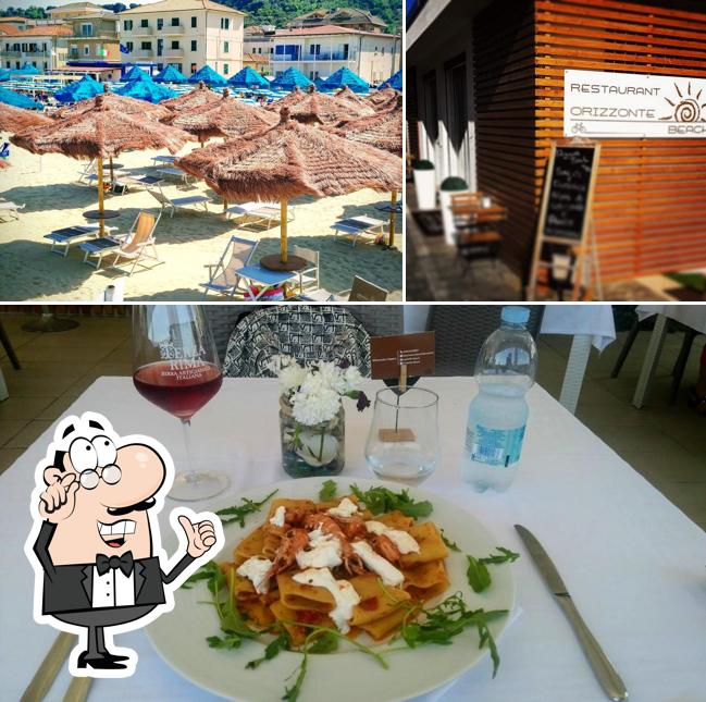Gli interni di orizzonte beach Restaurant