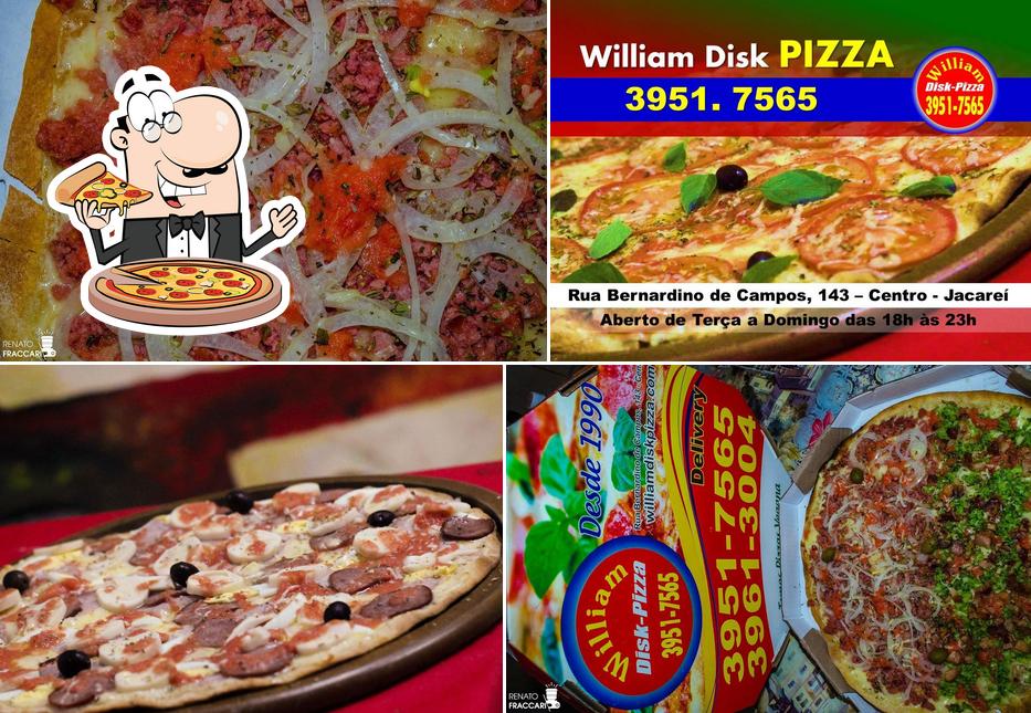 Escolha pizza no William Disk Pizza