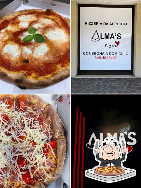 Choisissez des pizzas à Alma’s Pizza