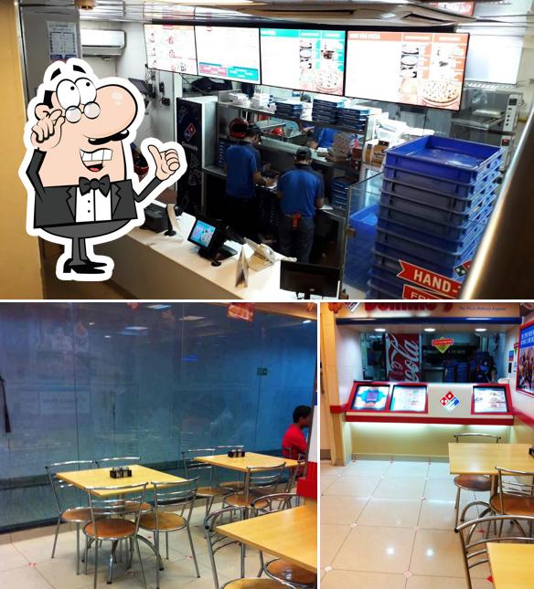 The interior of Domino's Pizza