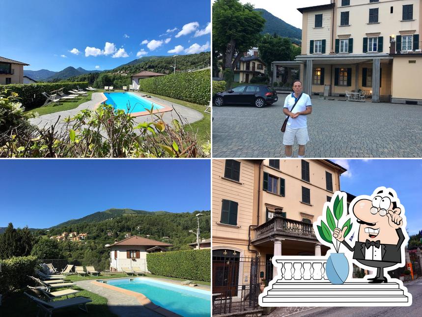 La parte exterior de Hotel con piscina La Torre - DIMORA STORICA nella Valle d'Intelvi, vicino al LAGO DI COMO e di LUGANO Castiglione d'Intelvi