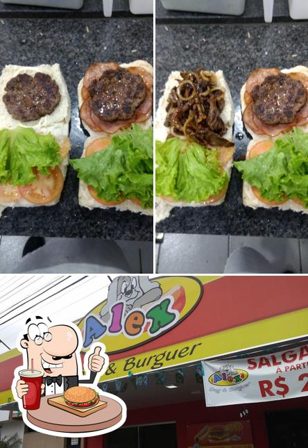 Consiga um hambúrguer no ALEX DOG & BURGUER