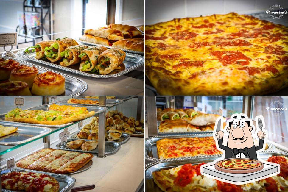 At Francesco's Pizzeria & Restaurant, you can order pizza