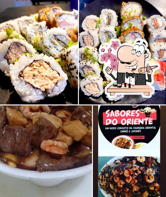 Peça diferentes opções de sushi