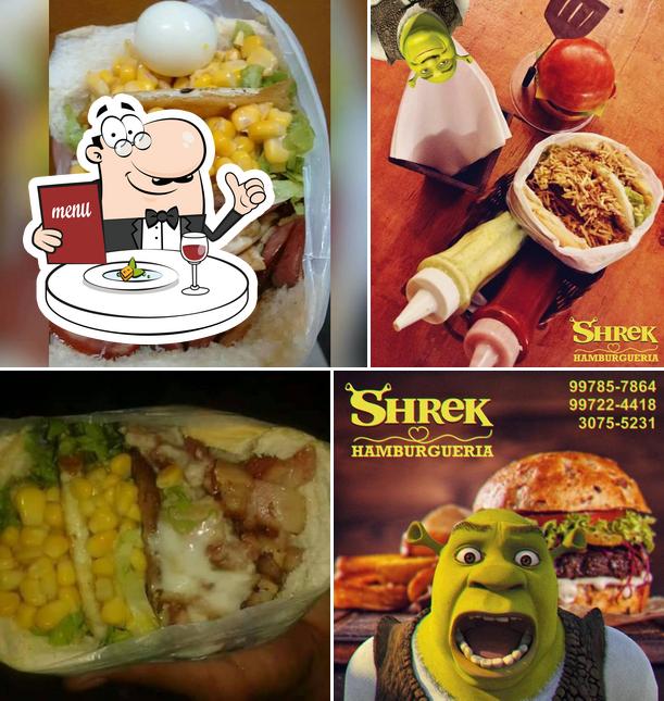 Comida em Shrek Hamburgueria