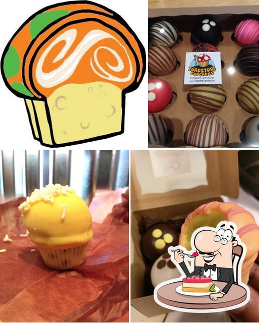 Toadstool Cupcakes serves a number of sweet dishes