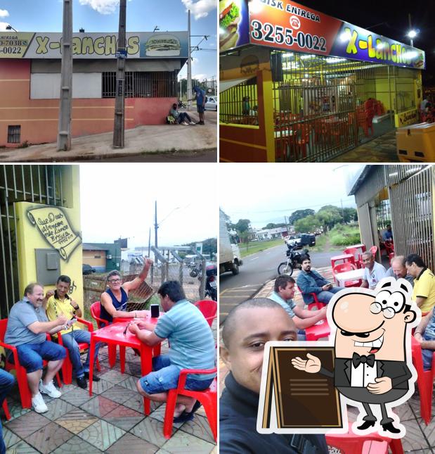 O exterior do x lanches