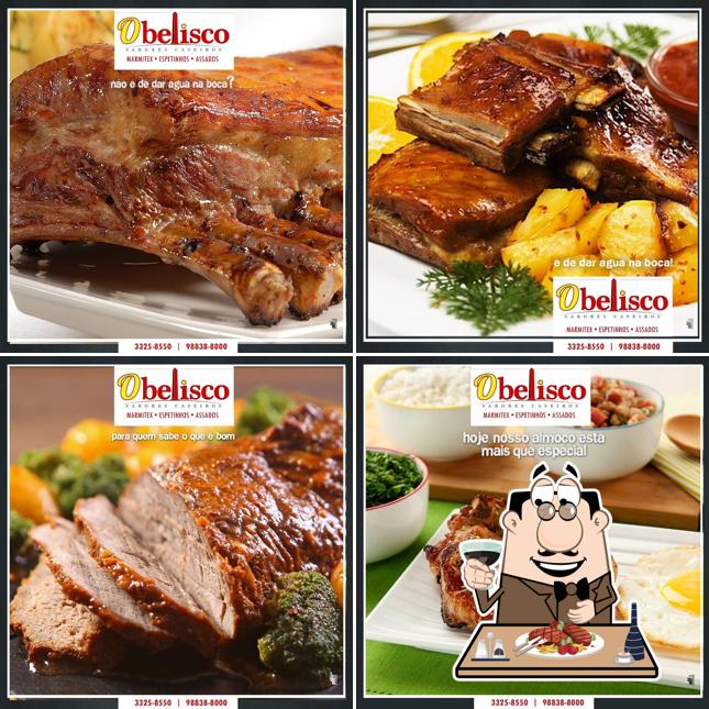 Try out meat meals at OBelisco Sabores Caseiros