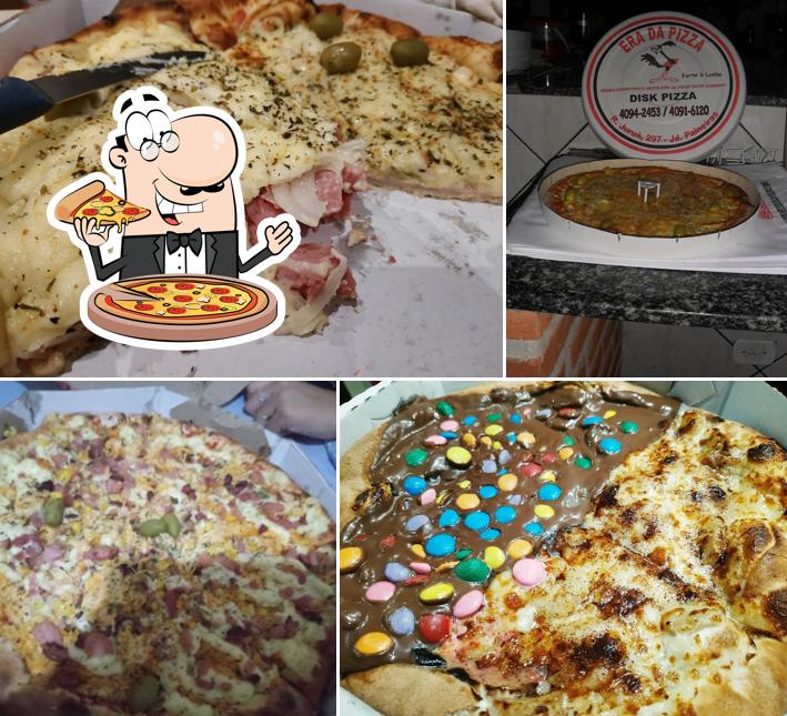 Consiga diversos tipos de pizza