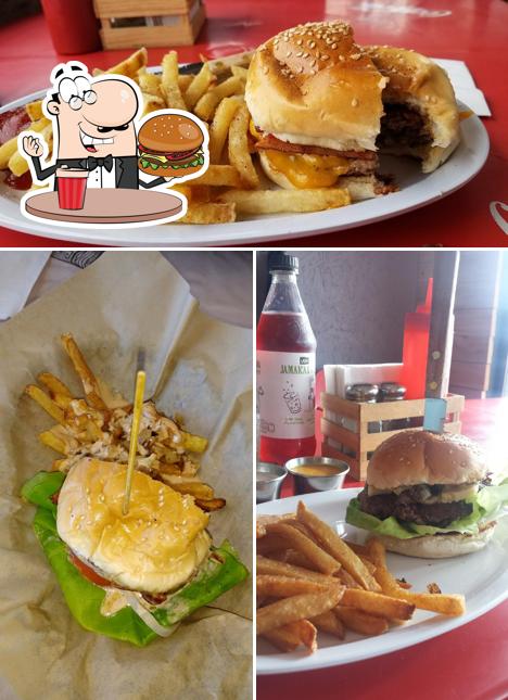 Order a burger at Betty's Authentic American Burgers