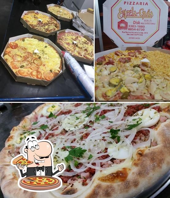 Peça pizza no Pizzaria Estrela Guia