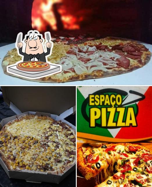 Escolha pizza no Espaço Pizza