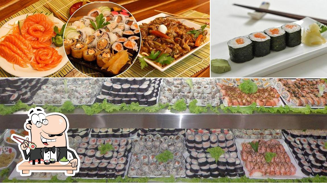 Prove diferentes opções de sushi