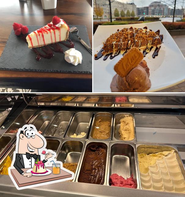 Odoo Cafe - Crepes, Cakes & Gelato sert une éventail de plats sucrés