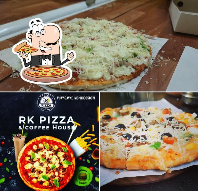 Order pizza at Rk pizza and coffee House