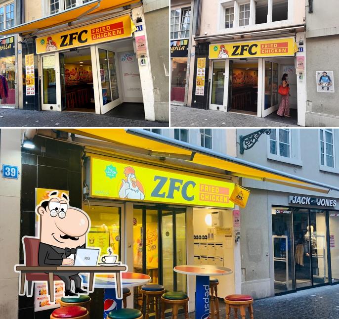 Gli interni di Zurich Fried Chicken