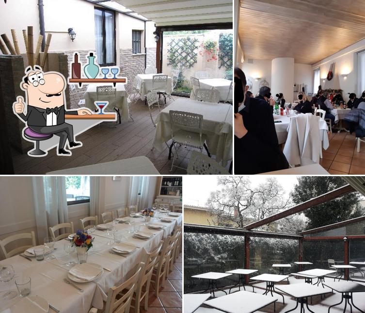 Gli interni di Osteria della Gabella