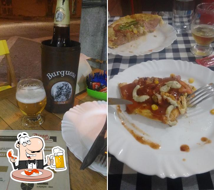 Pizza & Cia à lenha serve uma opção de cervejas