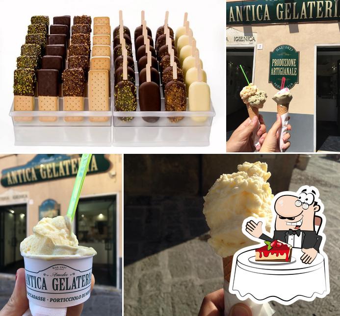 Antica Gelateria Amedeo serve un'ampia gamma di dolci