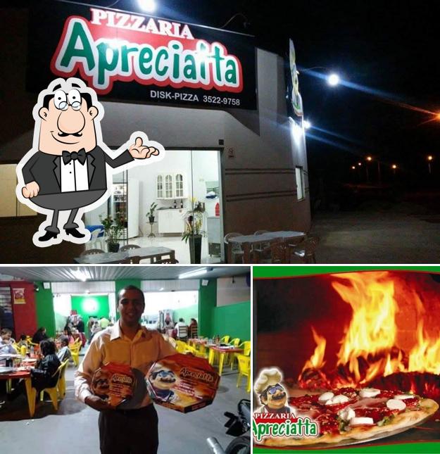 O interior do Pizzaria Apreciatta