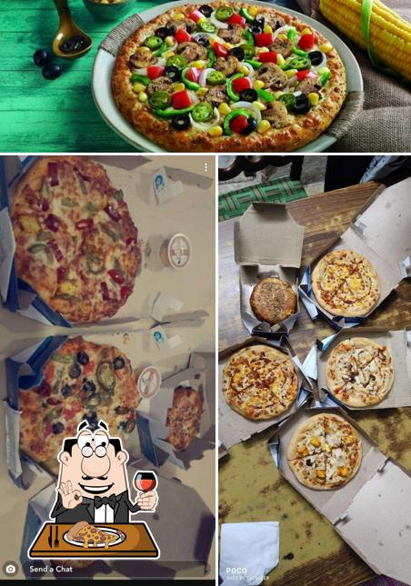 Try out pizza at Domino's Pizza