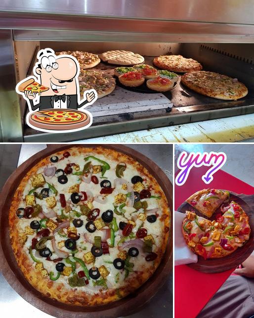 Try out pizza at Pizza Slice