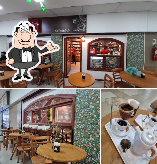 O interior do Cafezin Trem das gerais