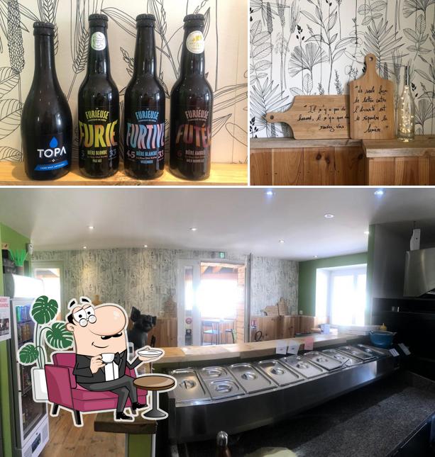 L’image de la intérieur et bière concernant Mamzel Pizza