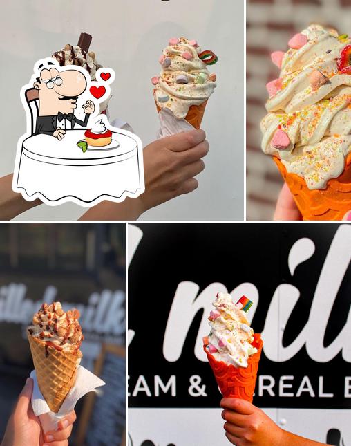 Spilled Milk Ice Cream and Cereal Bar provides a variety of sweet dishes