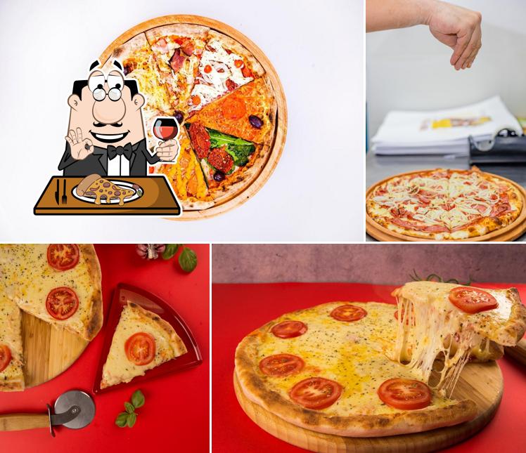 Consiga diferentes tipos de pizza