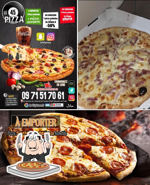 Choisissez des pizzas à Le 45