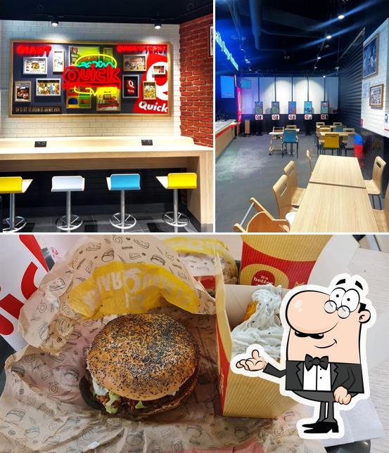 Voici la photo indiquant la intérieur et burger sur Quick Le Kremlin-Bicêtre