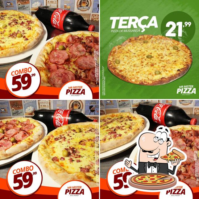 Escolha pizza no Mr Mister Pizza