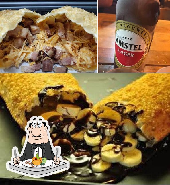 A ilustração do Pasteis express delivery Apucarana PR’s comida e cerveja