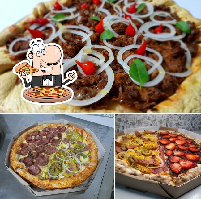 Peça diferentes variedades de pizza