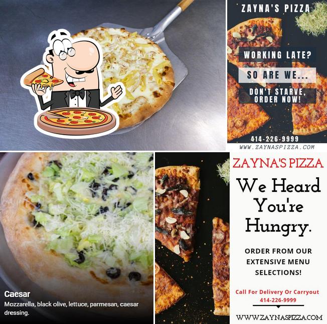 Pick pizza at Zayna's Pizza