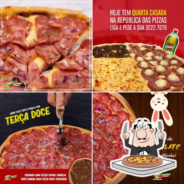 Escolha diferentes tipos de pizza