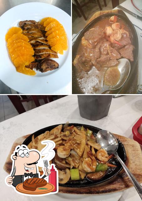 Peça pratos de carne no Restaurante Chines Boa Sorte