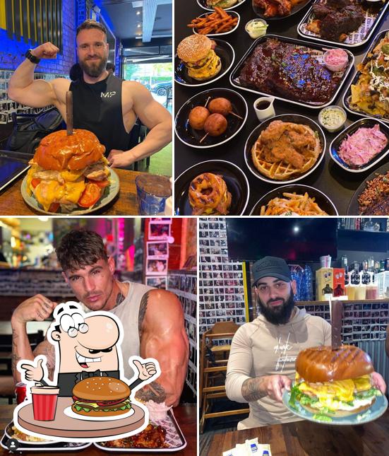 Get a burger at Man vs Food London