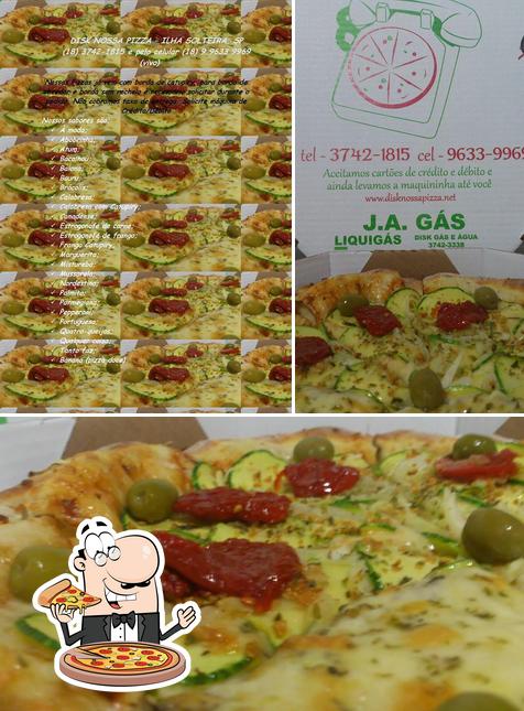 Pick pizza at Disk Nossa Pizza