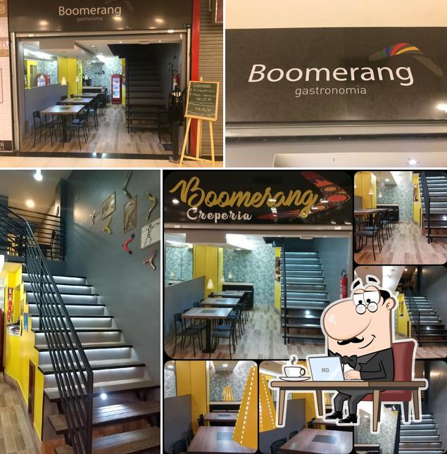 O interior do Boomerang Gastronomia