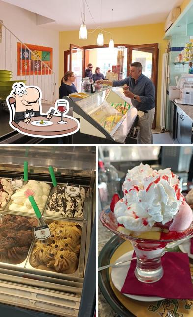 Bar Diamante Gelateria Wine Bar si caratterizza per la cibo e interni