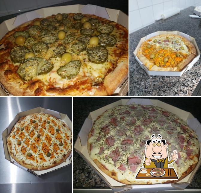 Escolha pizza no Pizzaria Kom Sabor