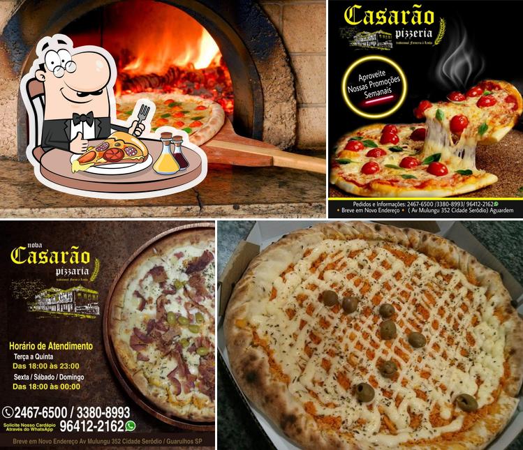 Consiga pizza no Nova Casarão Pizzaria